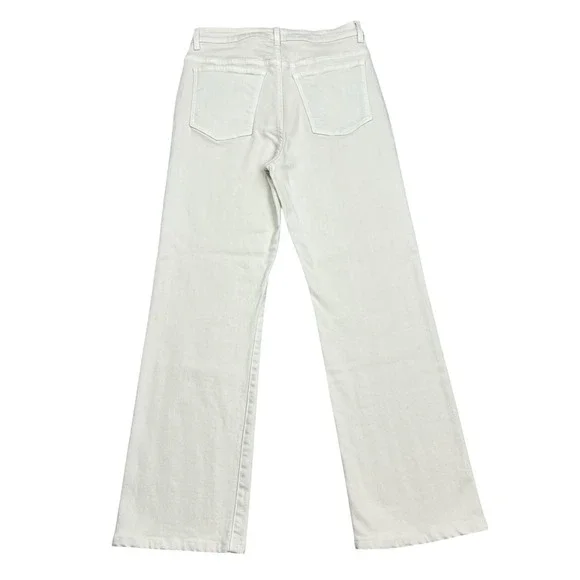 Khaite Jeans Womens Size 30x29 White Danielle High Rise Straight Denim - Picture 2 of 9